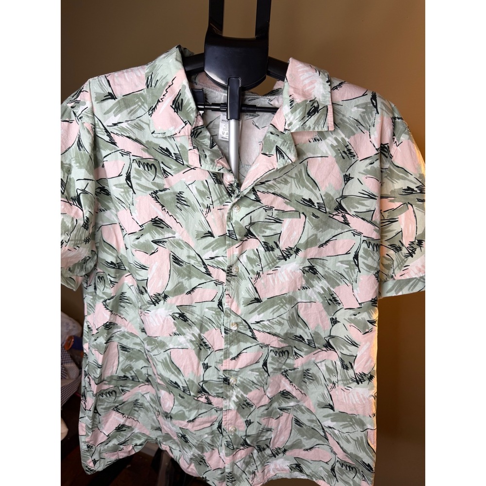 Stranger Things Hopper Shirt Spirit Halloween Pink Green Abstract Cotton XL